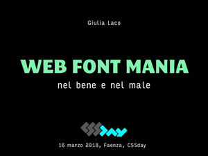 Web font mania – nel bene e nel male